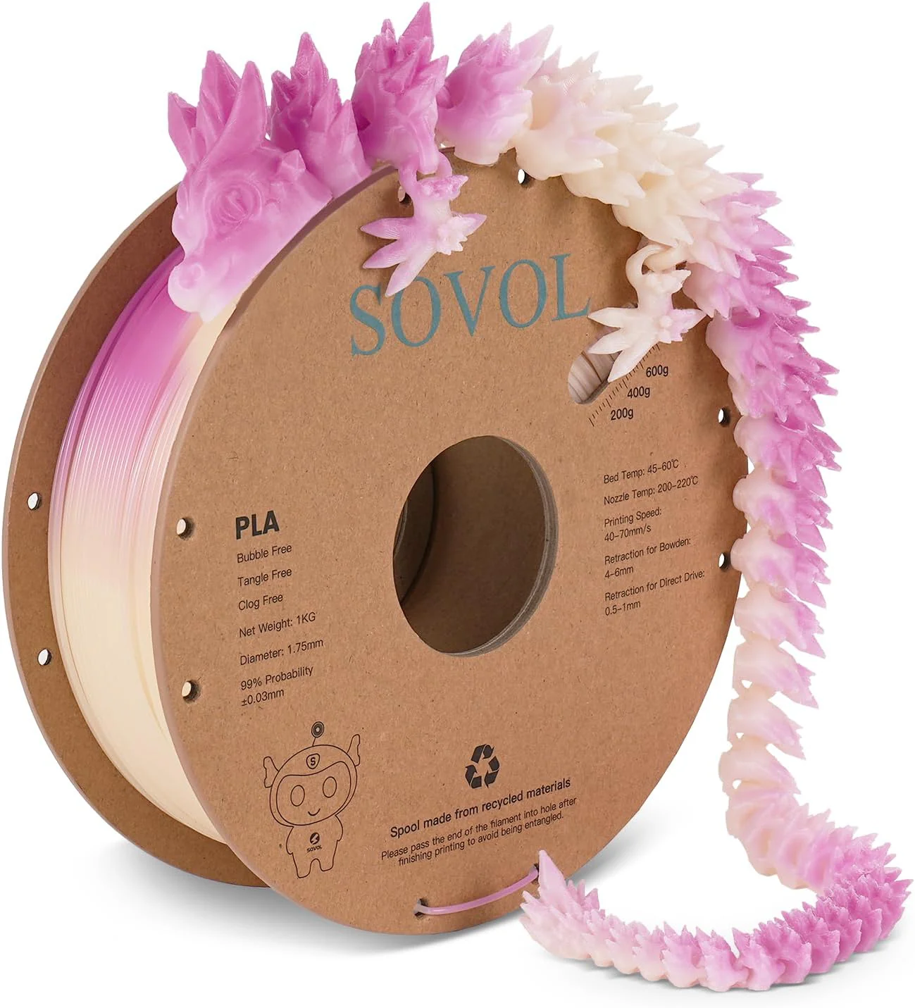 Sovol Glow in dark PLA Filament 1 KG - Image 5