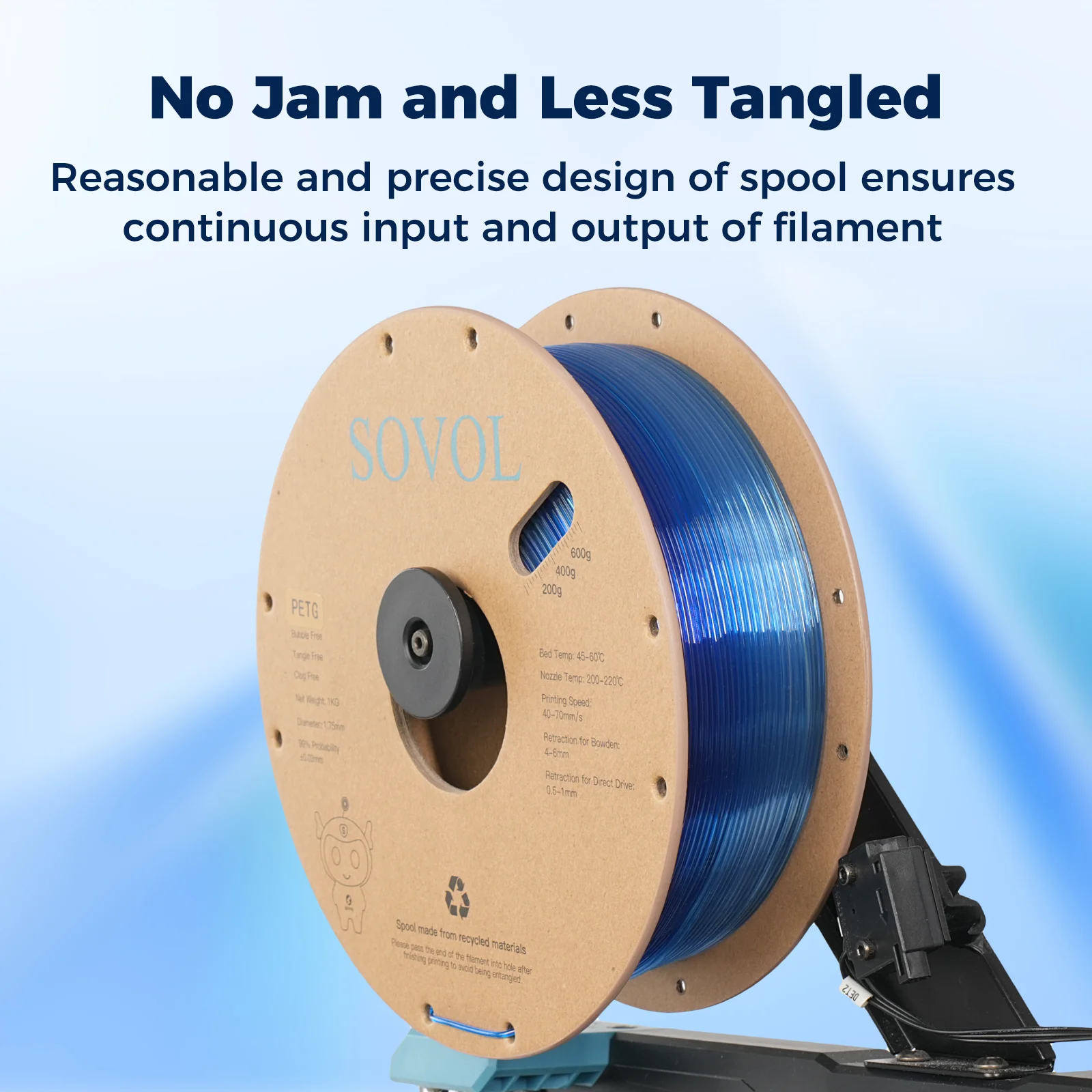 Sovol PETG 3D Filaments Gradient Blue - Image 12