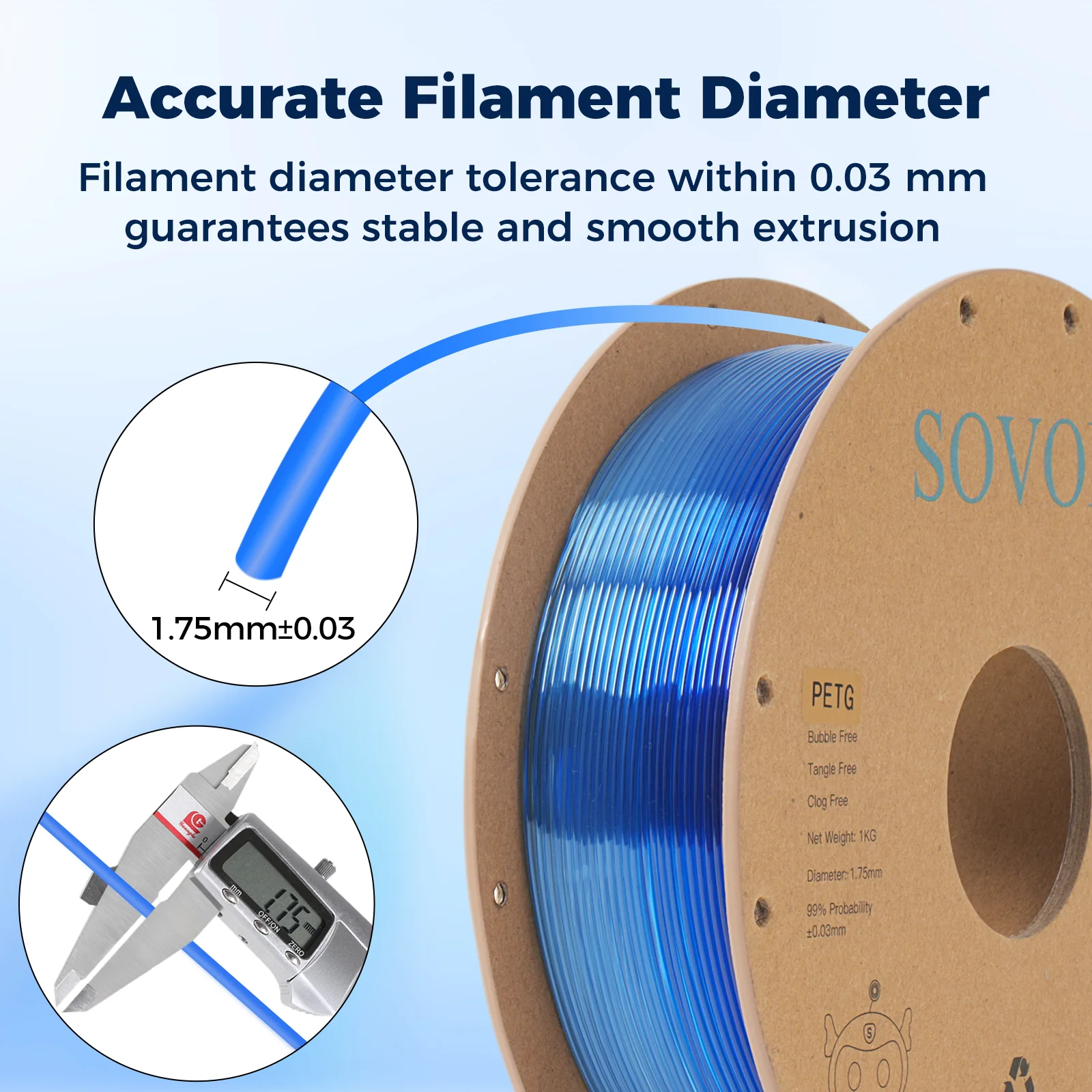 Sovol PETG 3D Filaments Gradient Blue - Image 6