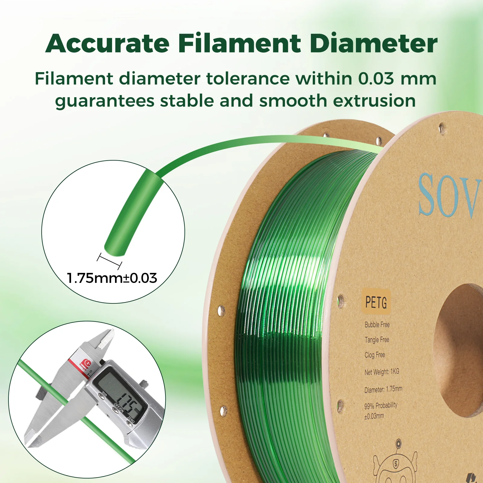 Sovol PETG 3D Filaments Gradient Green - Image 9